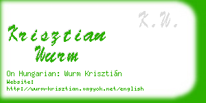 krisztian wurm business card